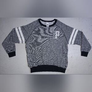 Victoria's Secret 'Pink' Black and White Crewneck Sweater, Size XS